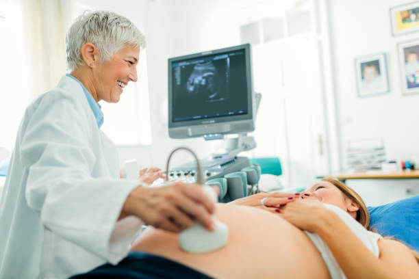 istock Ultrasound Examination In Doctors Office 643140236