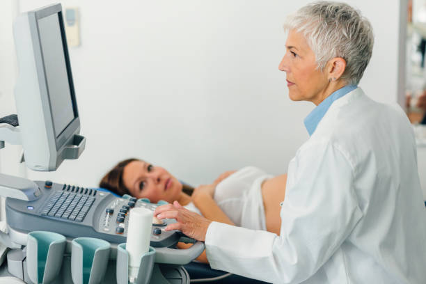 istock Ultrasound Examination In Doctors Office 643148528