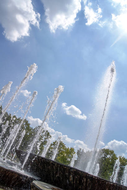 istock Fountain in a park in Bucharest 643153920