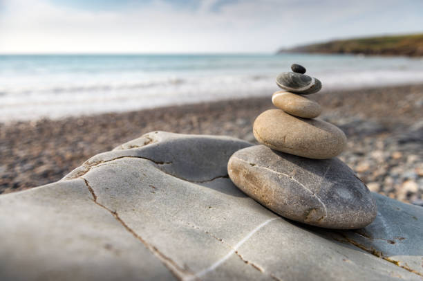 istock Pile of smooth stones on the beach 643166474