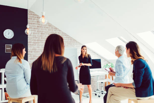 istock Women Only Business Presentation 643169404