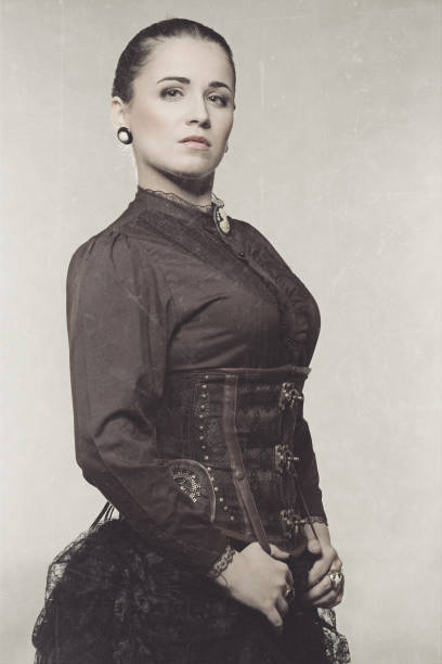 istock Woman in steampunk costume. 643175426