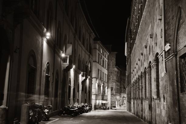 istock Siena street night view 643181560