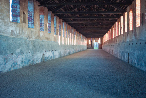 istock Vigevano covered street. Color image 643182216