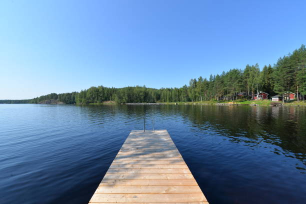 Lake Saimaa Summer at lake Saimaa in Finland saimaa stock pictures, royalty-free photos & images