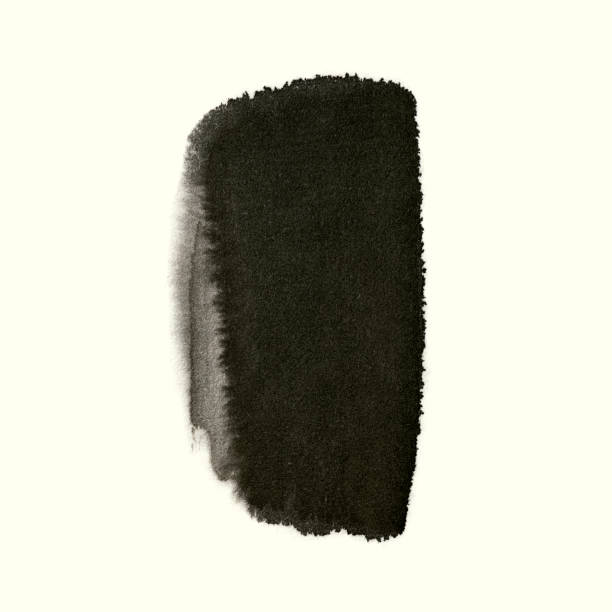 istock Stroke Chinese ink paint brush  isolated on white background 643182520