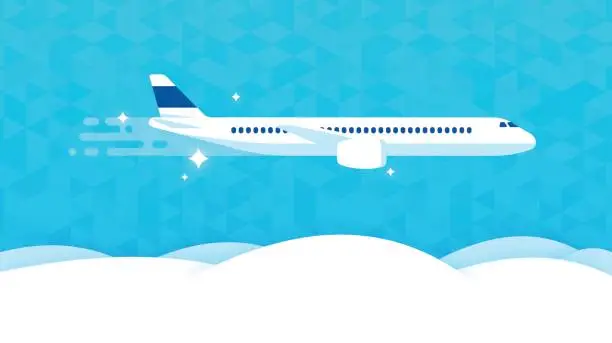 Vector illustration of Commercial Air Travel