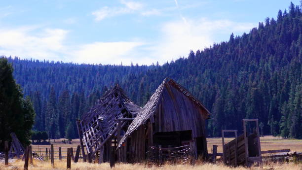 istock Cattle yard ruins in mountain village, CA 643182982