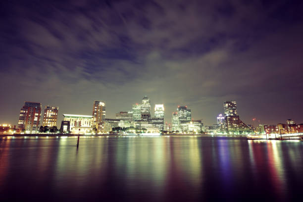istock London Canary Wharf at night 643189990