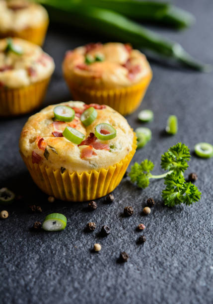 istock Salty bacon muffins with onion 643196938