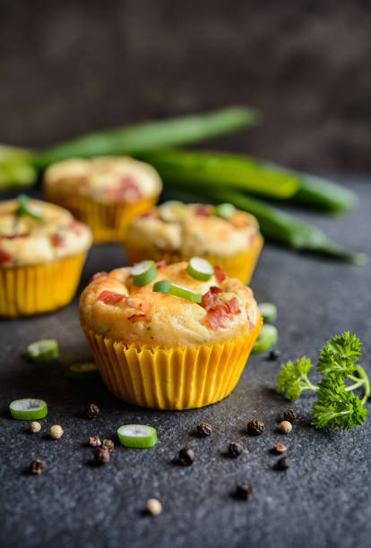 istock Salty bacon muffins with onion 643197096
