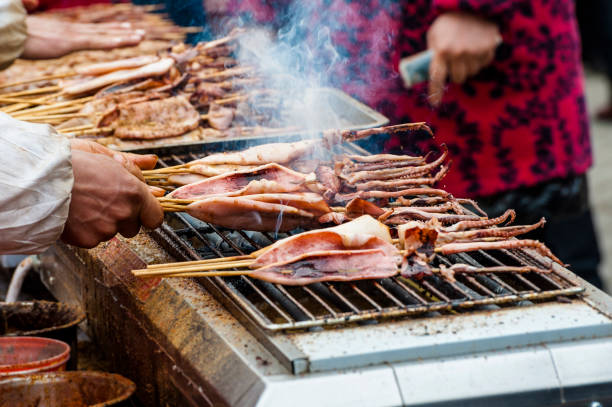 istock Broiled Cuttlefish in the street 643207860