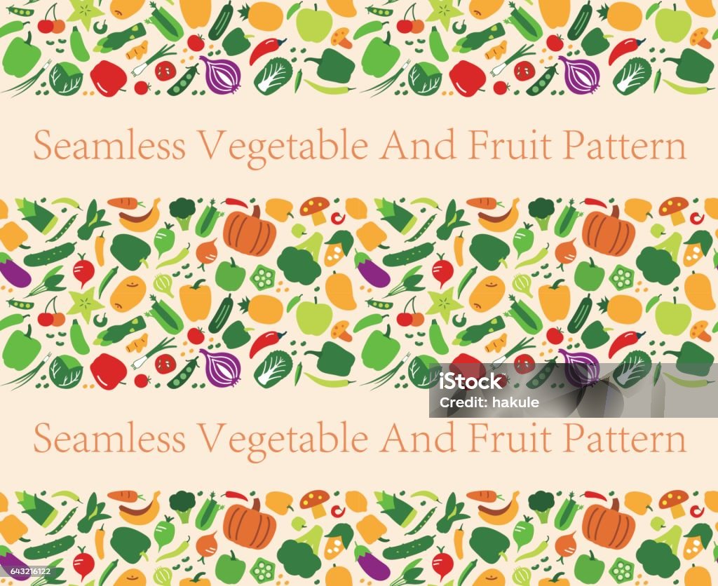 Seamless pattern of vegetables and fruit. vector illustration Vegetable stock vector