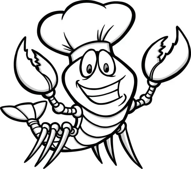 Vector illustration of Crawfish Supper Illustration