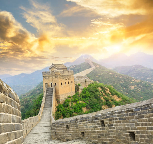istock Great Wall of China at sunset 643223718