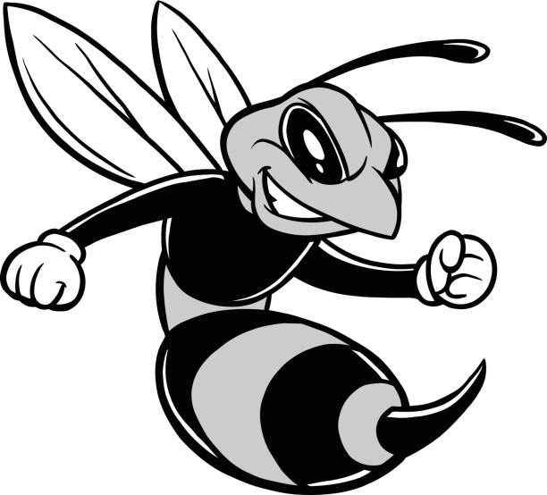 Bee Mascot Illustration A vector illustration of a Bee Mascot. hornet stock illustrations