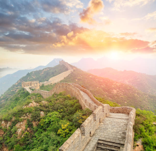 istock Great Wall of China at sunset 643224022