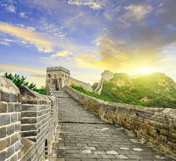 istock Great Wall of China at sunset 643224024