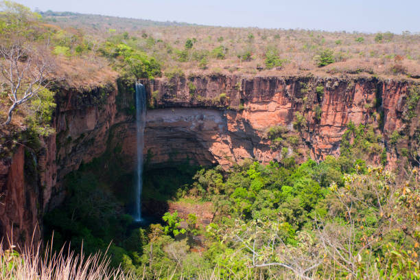 Bride veu falls Bonito tour in BrazilPantanal at Brazil cuiabá stock pictures, royalty-free photos & images