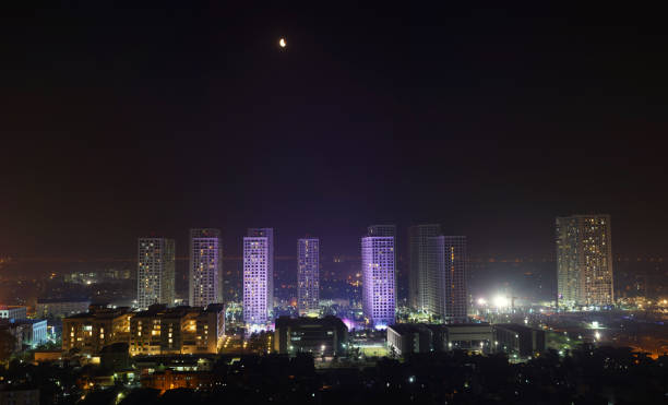 istock Hanoi cityscape at moon night 643227668