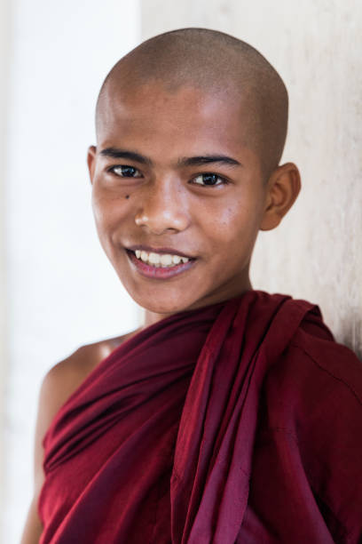 istock Smiling Novice Monk Myanmar Real People Portrait 643239044