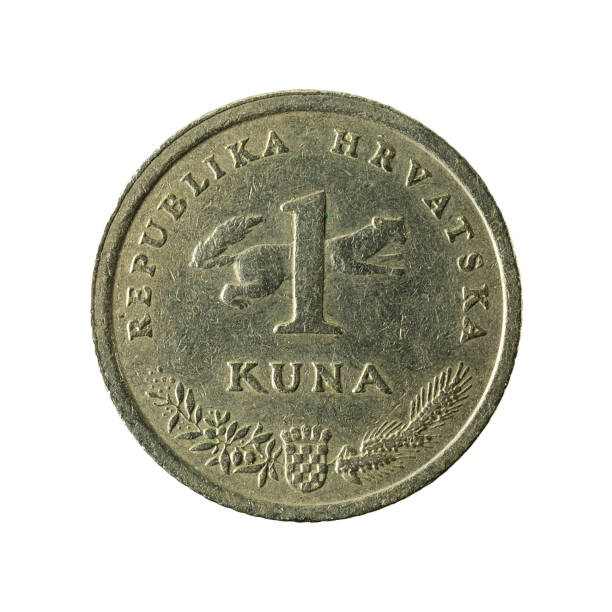 istock 1 croatian kuna coin (1997) obverse isolated on white background 643251324