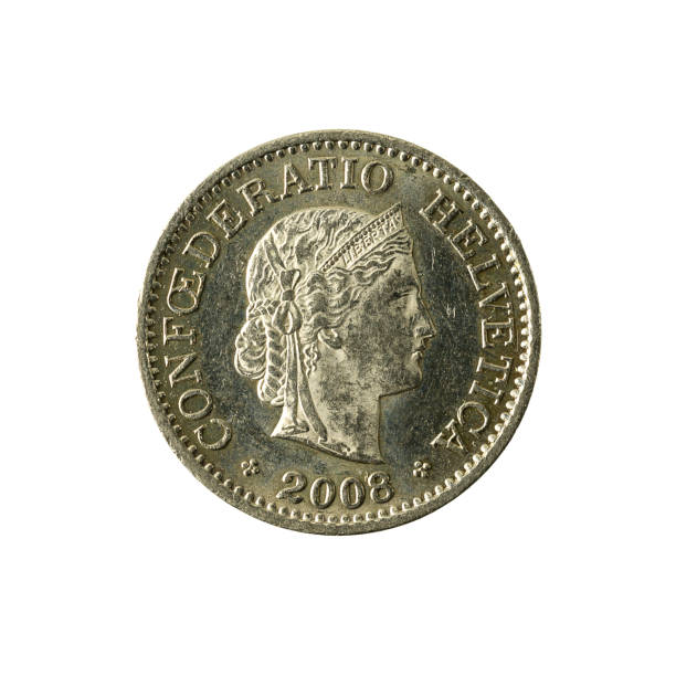 istock 10 swiss rappen coin (2008) reverse isolated on white background 643258160