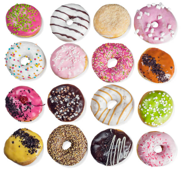 istock many donuts with filling isolated 643266372