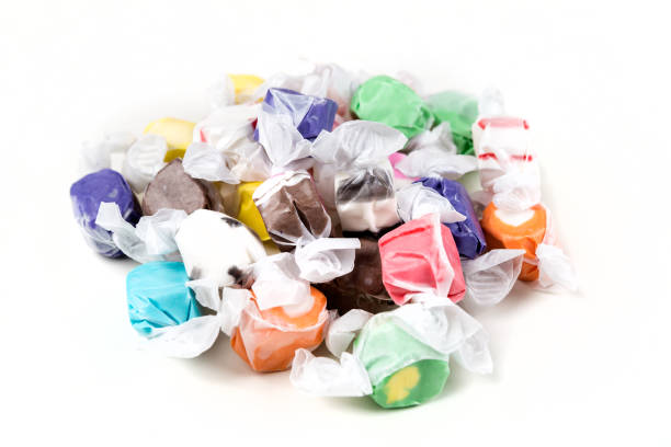 istock Sea salt taffy isolated on a white background 643267860