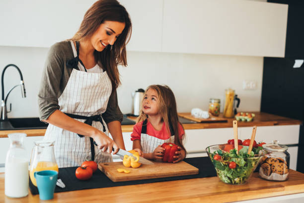 istock Mother and daughter cooking 643268494