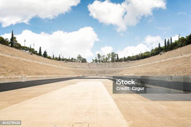 Panathenaic Stadium Athens Greece Stock Photo - Download Image Now - Ancient Olympic Games, Antique, Antiquities