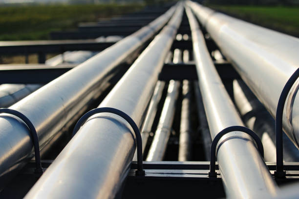 istock silver pipeline system in crude oil factory 643281372