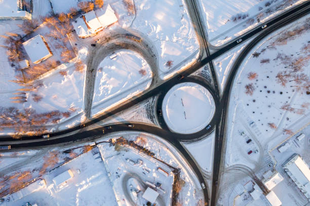istock Road Junction In Industrial Zone 643305330