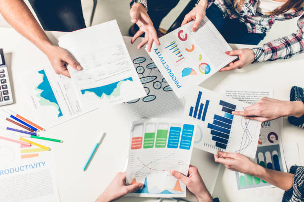 istock Business group meeting, casual look, freelance work. 643309960