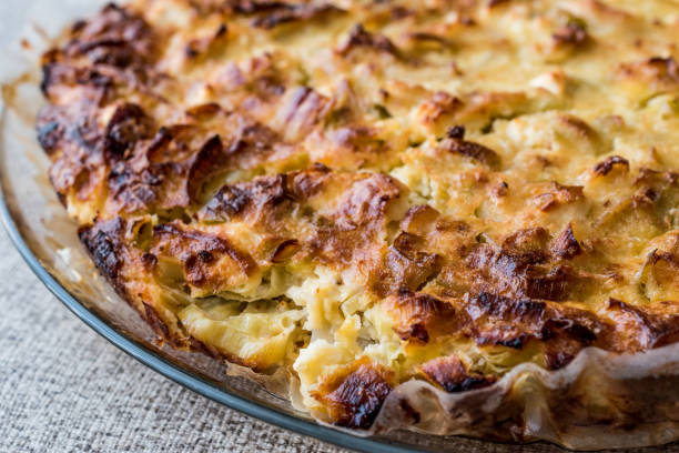 istock Vegetable pie with leek and cheese / Pirasali Borek. 643324866
