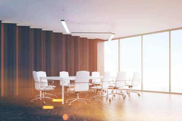 istock Meeting room corner, toned 643333120