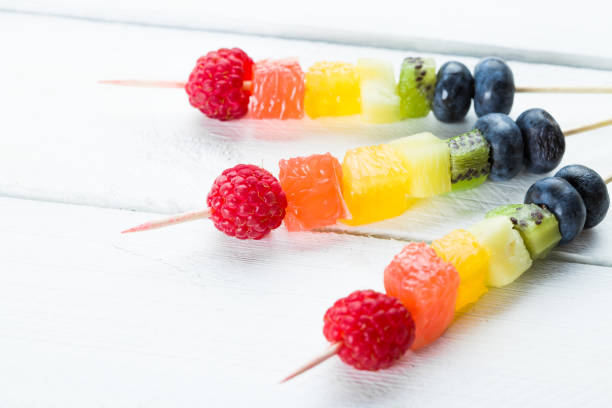istock Fresh summer fruits on sticks 643336420
