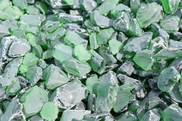 istock Green glass stones background 643336598