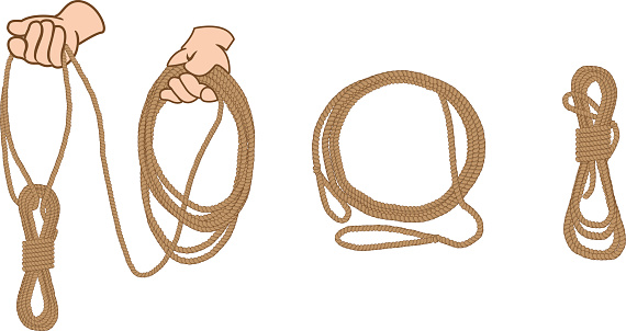 Tidying Rope Infograph Instruction Illustration With Make Organize And Hold Rope Ideal For ...