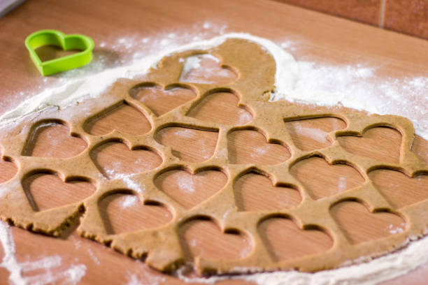 istock Hearts and shapes for the dough 643342540
