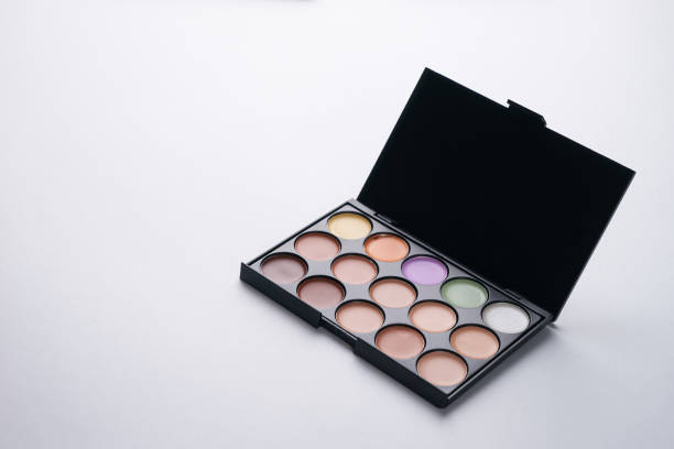 istock Professional make-up colorfull cosmetic isolated on white background 643343080