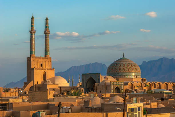istock Sunset over ancient city of Yazd, Iran 643358250