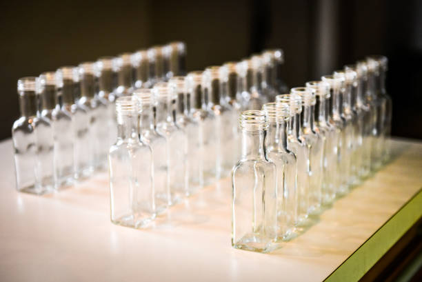 istock Set of small transparent plastic bottles ready to be filled. 643360776