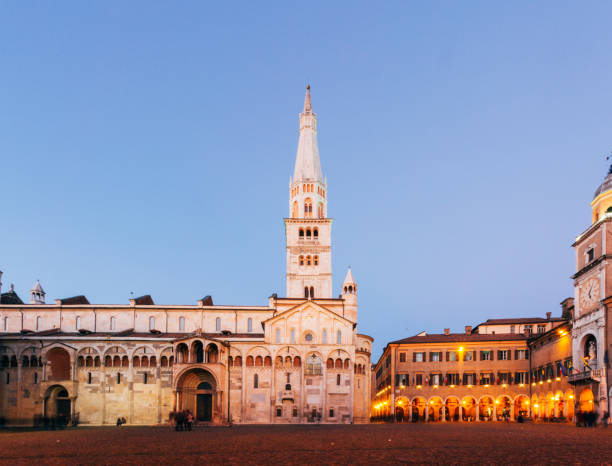 Modena, Piazza Grande, Duomo and Ghirlandina Tower.