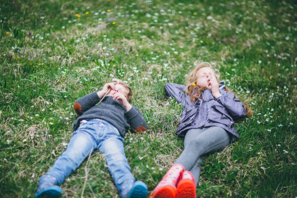 istock Kids having fun in the village 643369434