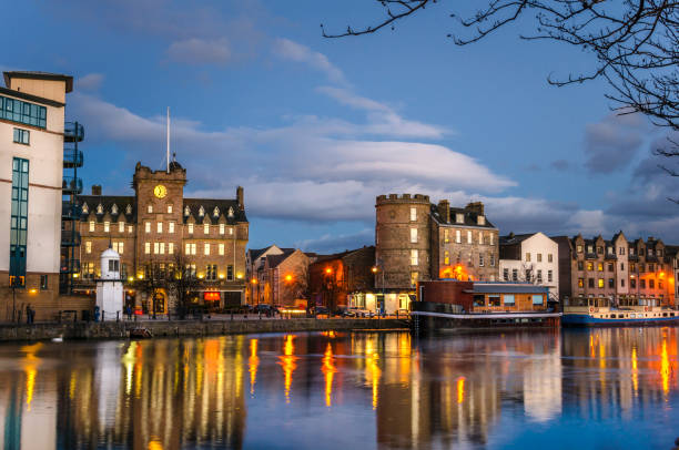 istock Old Leith Docks in Edinburgh, Scotland 643383602