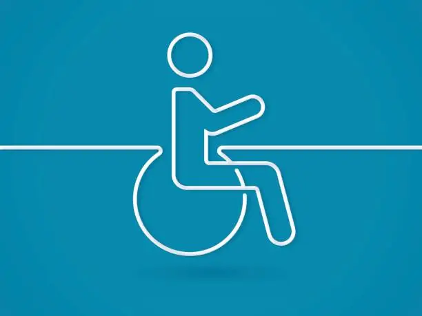 Vector illustration of Disability Wheelchair Symbol