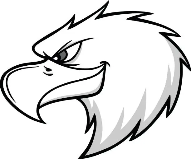 Vector illustration of Eagle Mascot Head Illustration