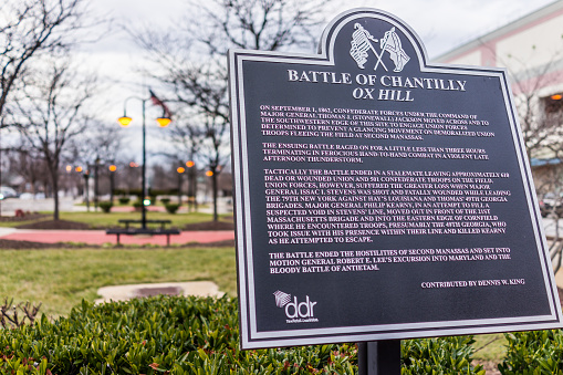 Battle of Chantilly Ox Hill sign and description