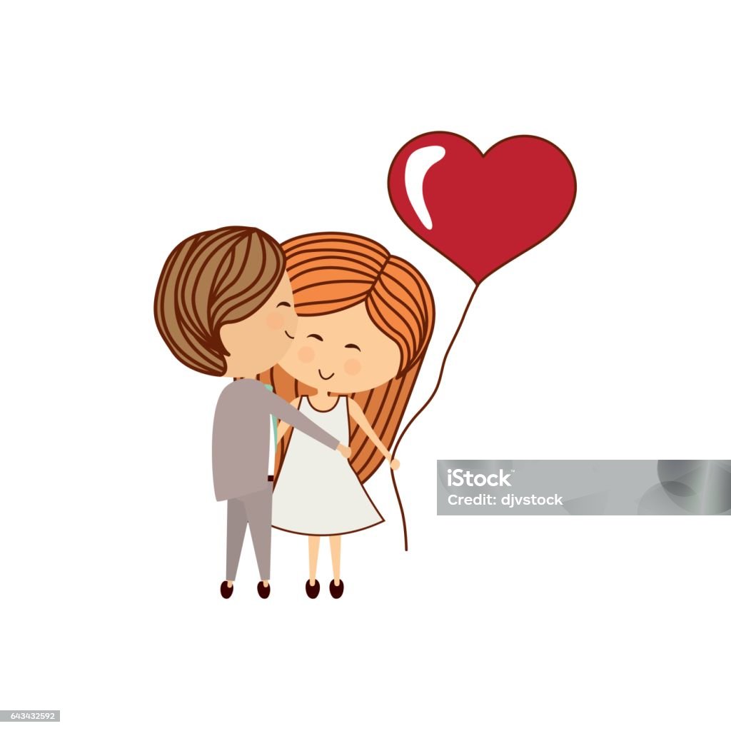 Lovely Couple Cartoon Stock Illustration - Download Image Now - Adult, Art,  Beauty - iStock